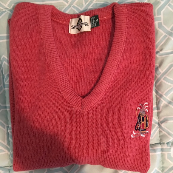 Men’s V-neck Cotton Golf Sweater - Picture 2 of 8